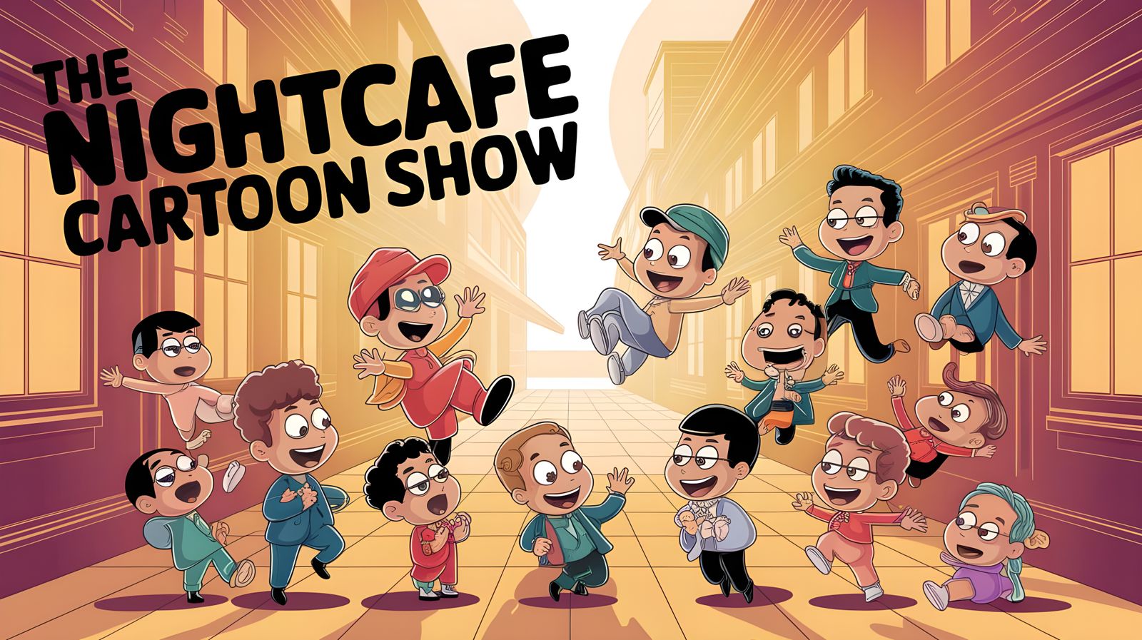 The NightCafe Cartoon Show in Classic Cartoon Style