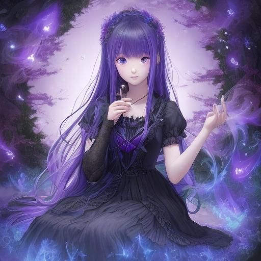 Anime Witch in Mystical Forest Key Visual