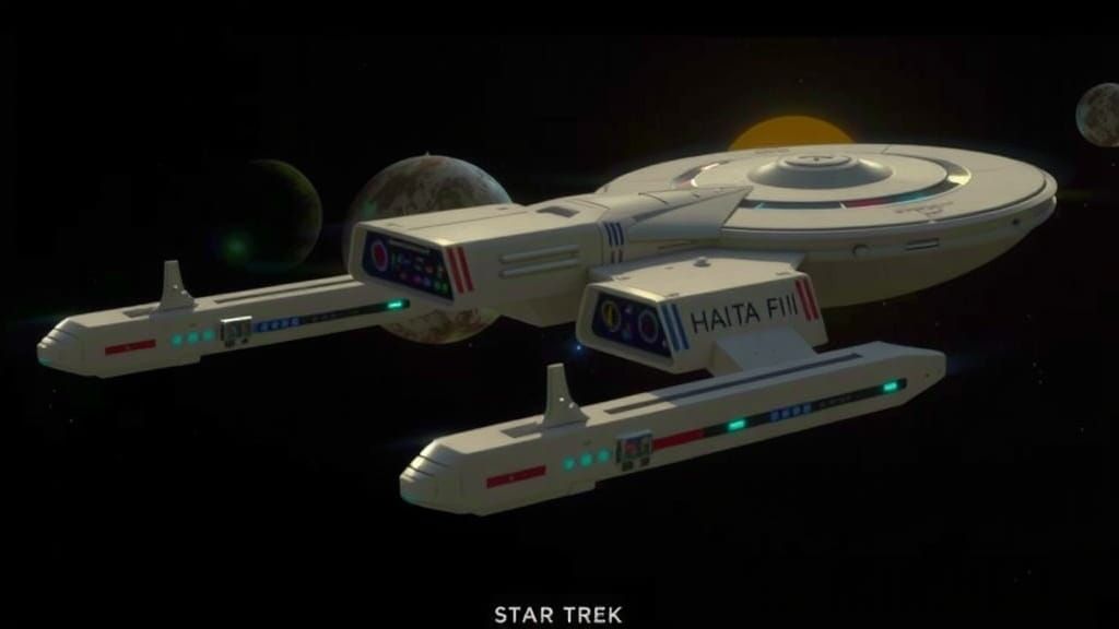 Starfleet Vessel Glides Through Solar System