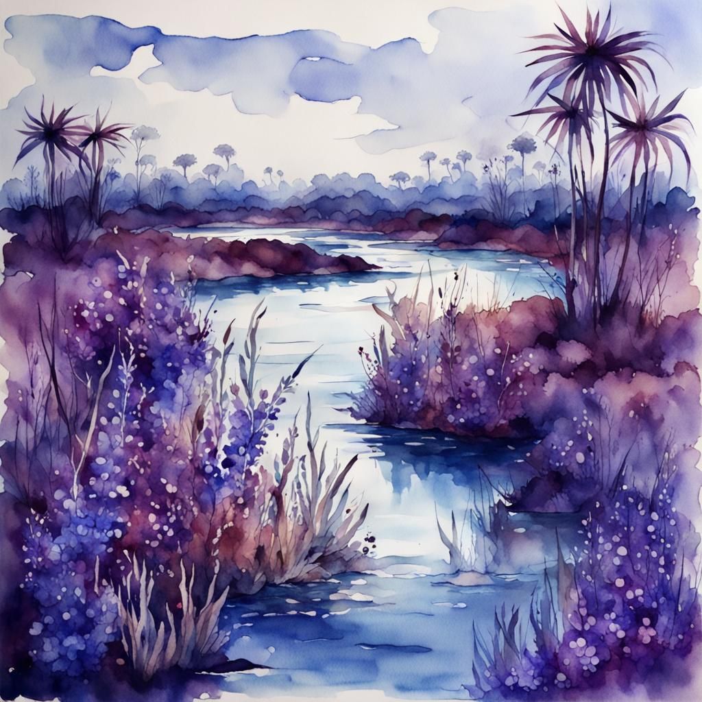 "Blue and purple glades