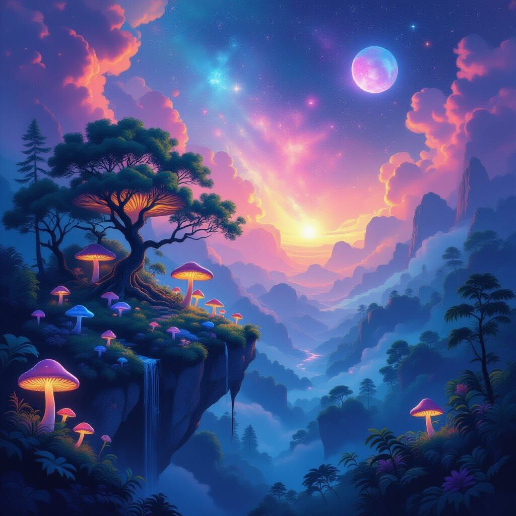 Fairy Planet in Nebula: A Dreamlike Landscape