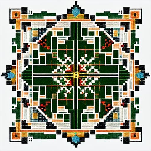 A pixel art rendition of "Ingenium", a complex and intricate...