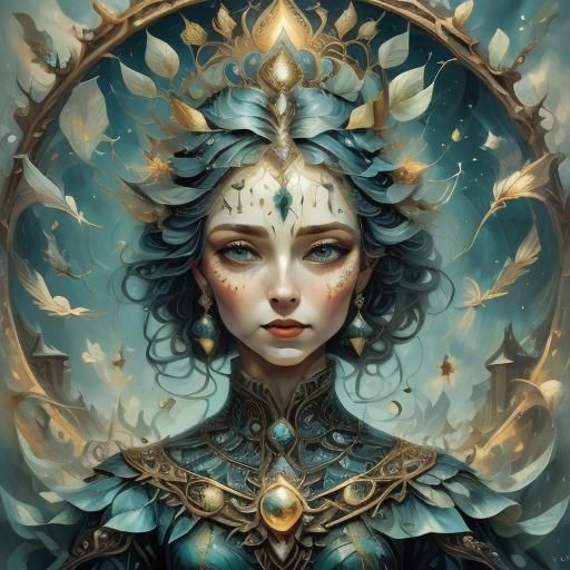 Whimsical Fairy Amidst Obsidian Beauty