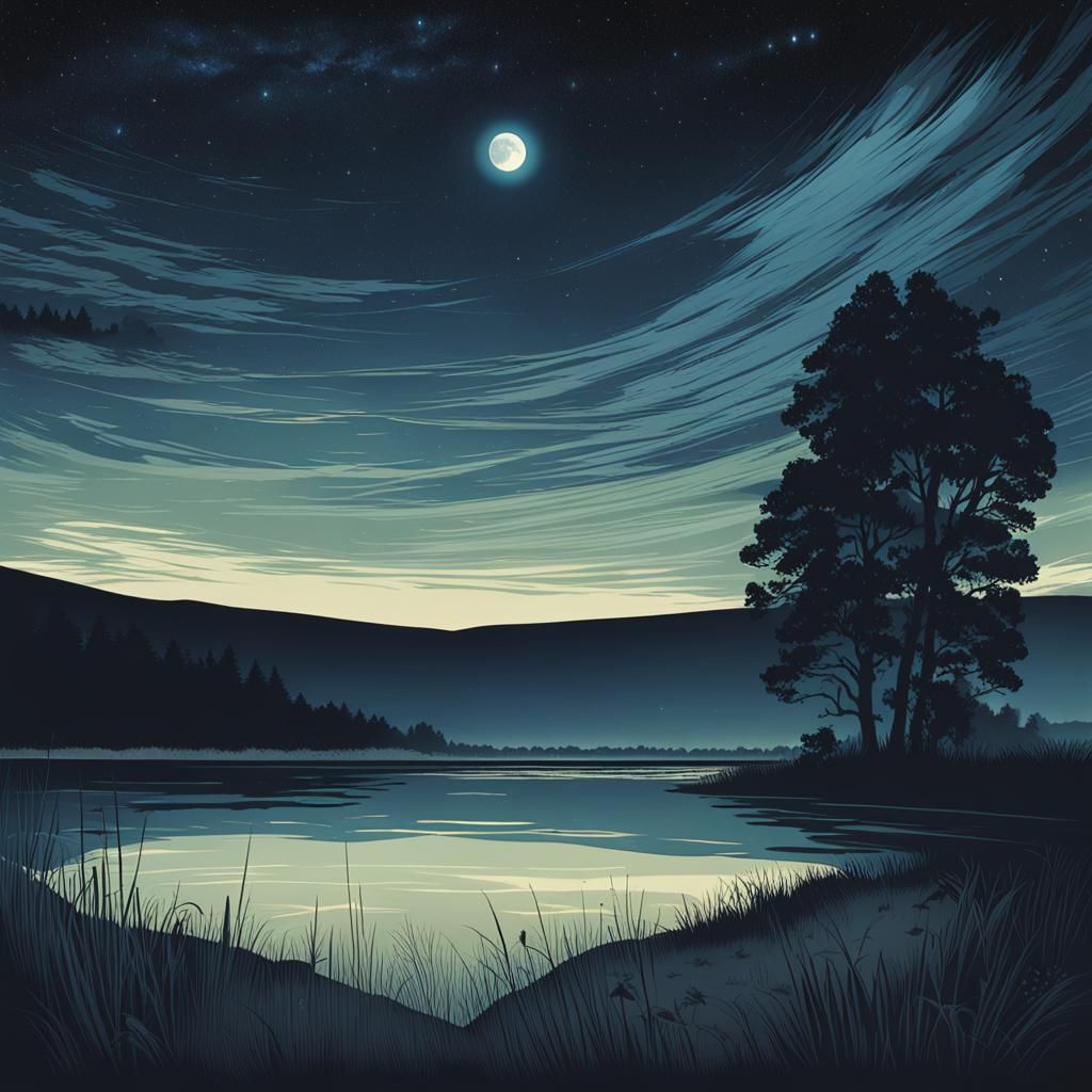 Ominous Night Sky with Zephyr Winds