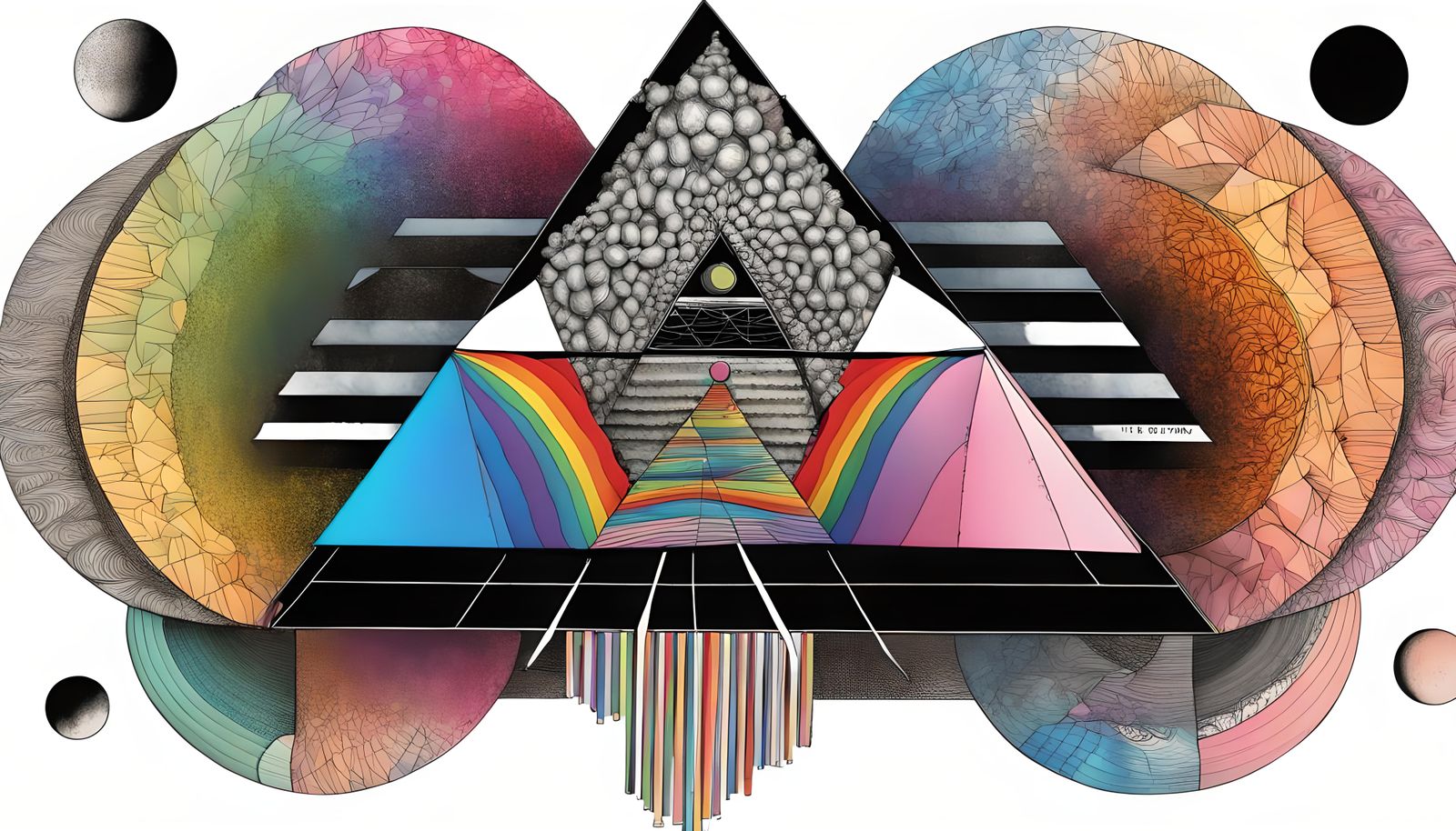 Inside the Prism: Dark Side of the Moon AI Art
