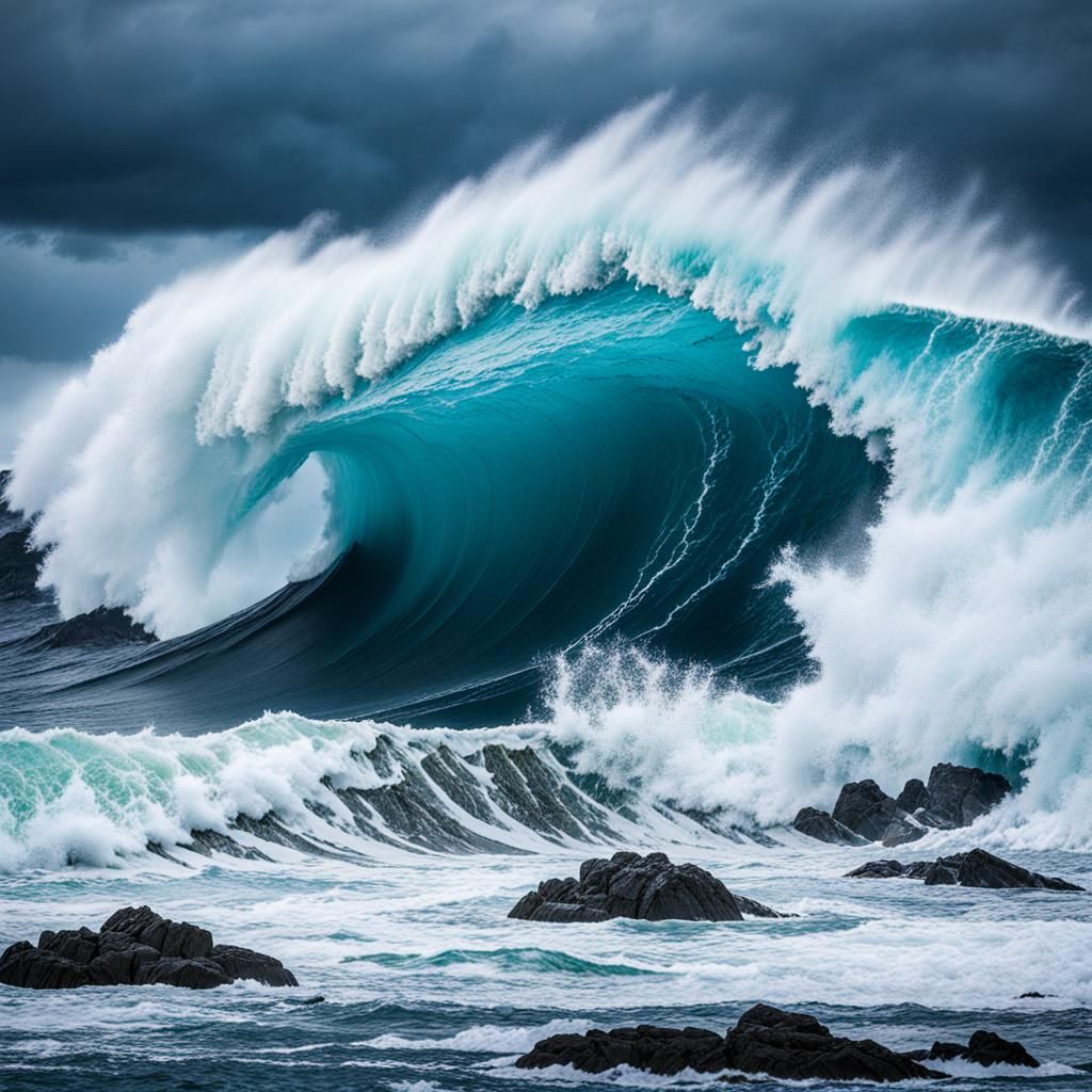 Violent Wave Breaks: Stormy Ocean Photography
