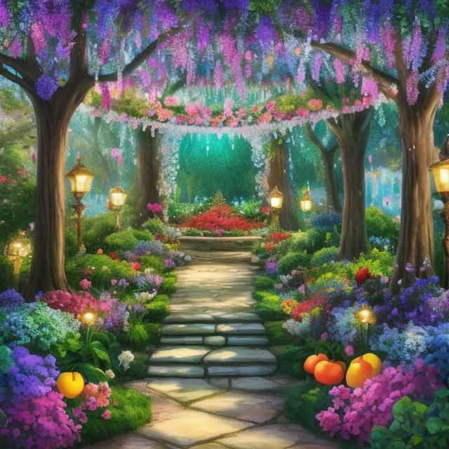 Shining Crystal Fruits in Fairytale Garden