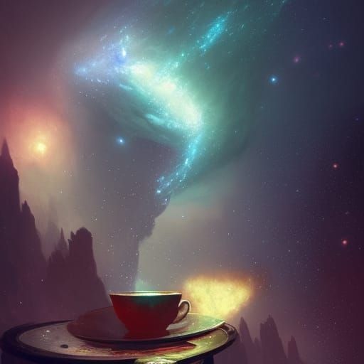 Galaxy in Teacup: Dark Fantasy Concept Art