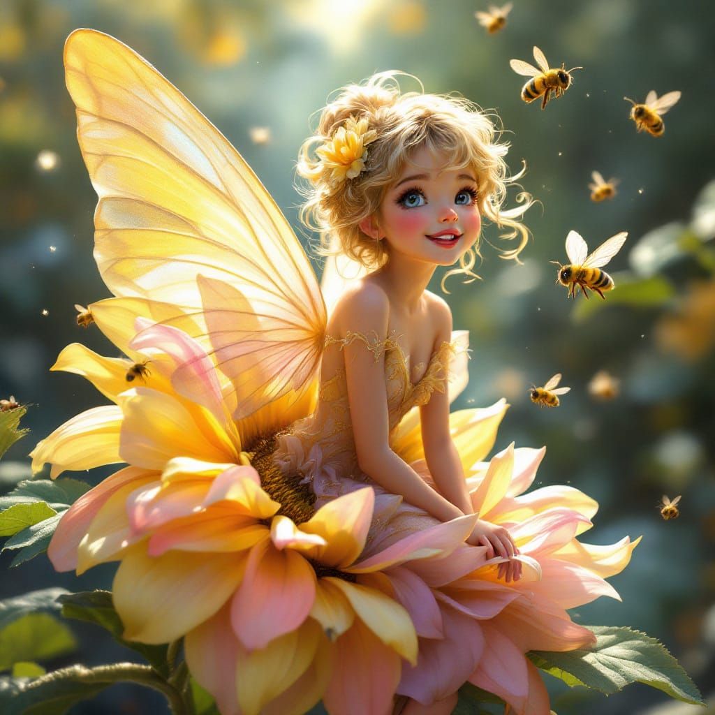 Sunflower Fairy's Bee Haven