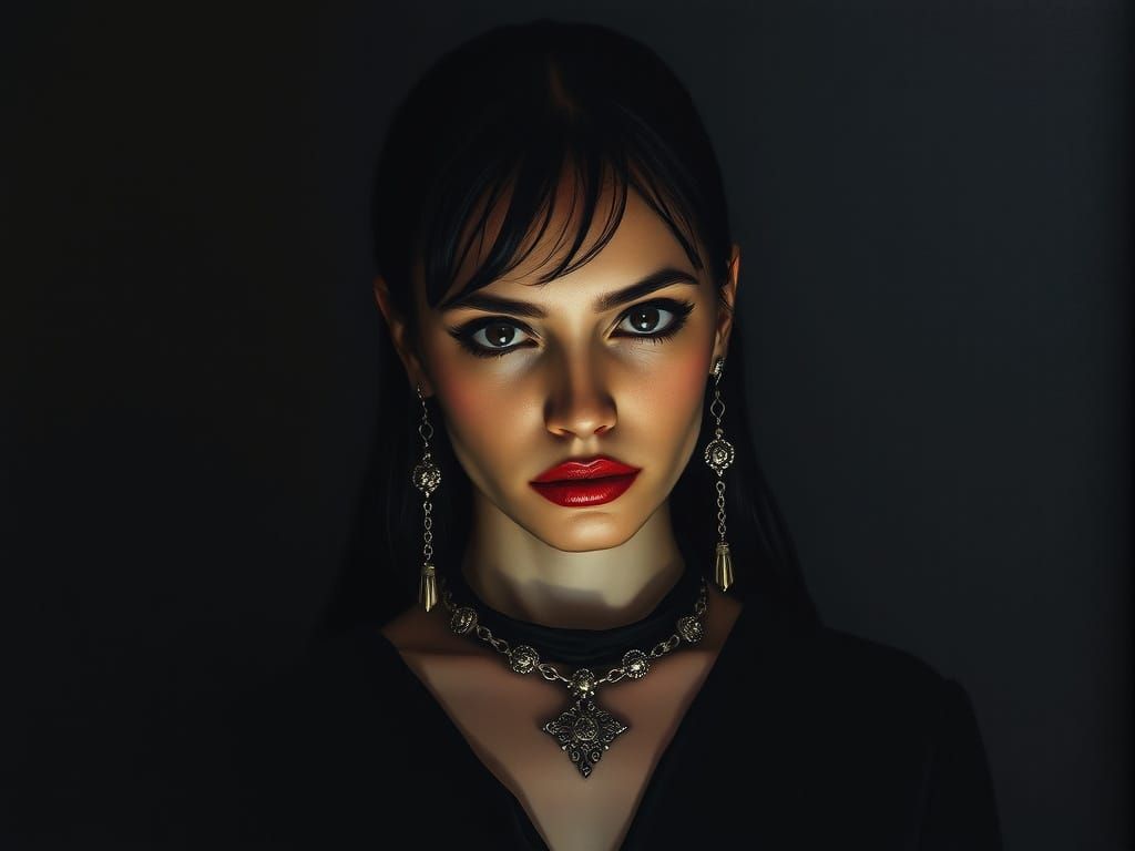 Ethereal Baroque Noir Portrait