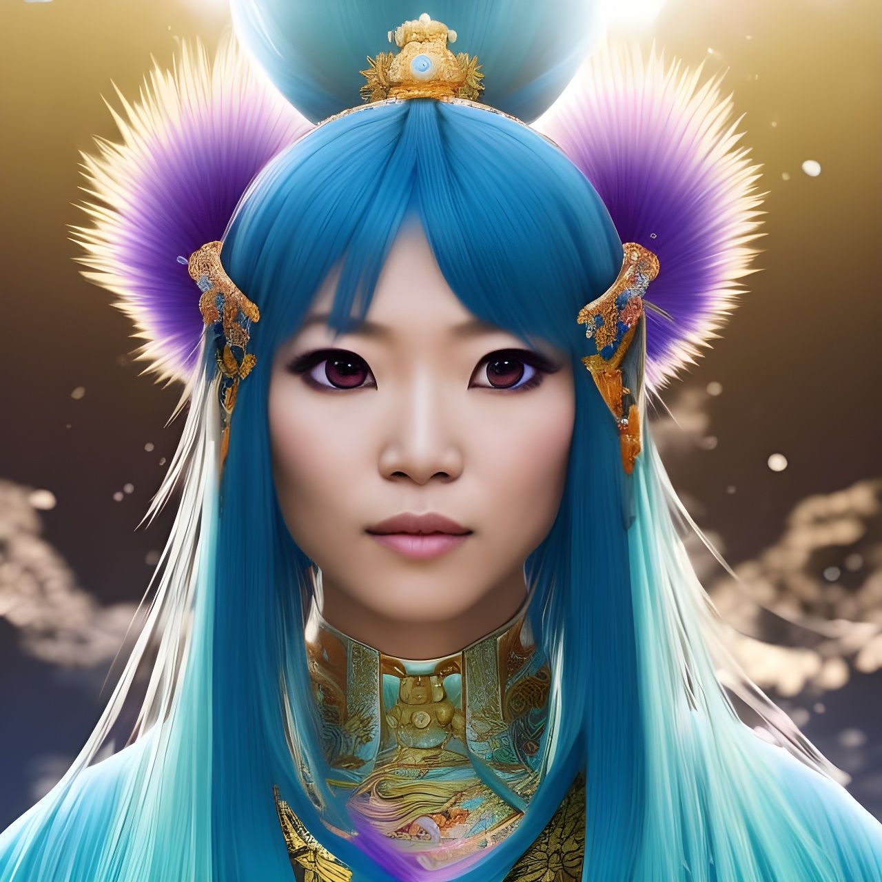 Anime Shrine Goddess in Rainbow Palace