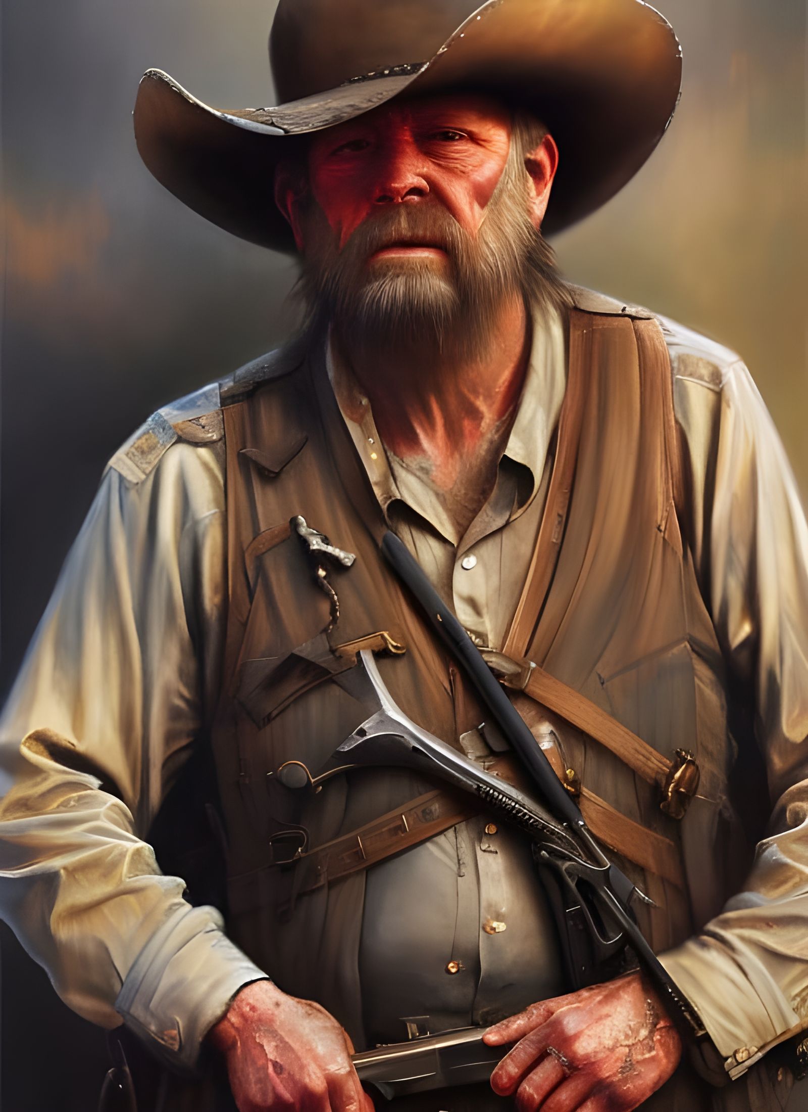Detailed Portrait of Gunslinger Bad Bob