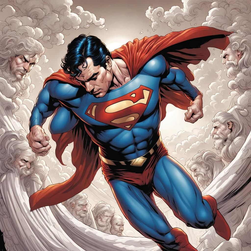 Superman as a Greek God: Comic Book Art