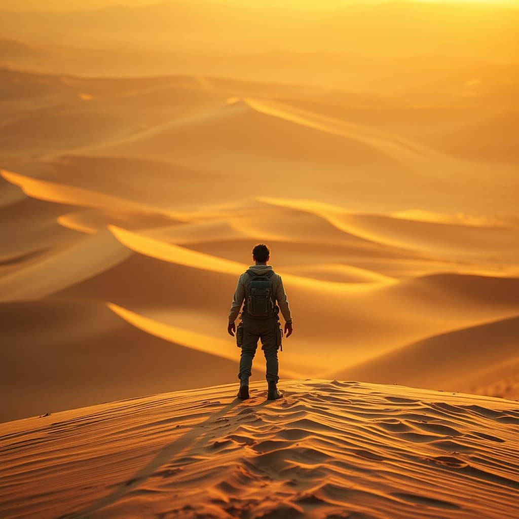 A lone adventurer, standing at the edge of a vast, uncharted...