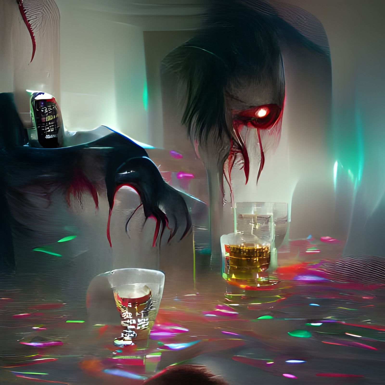 Sinister Party Scene in Baroque Style