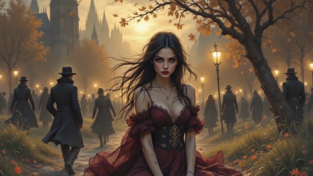 Golden Hour Surrealism of a Juggernaut in Moody Autumn Light