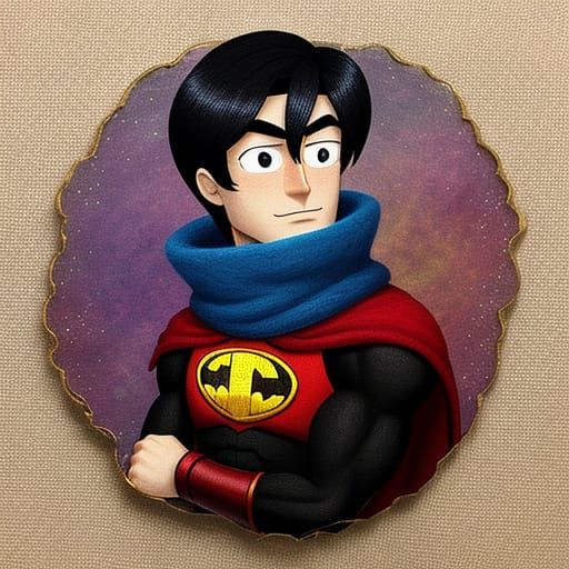 Felted Tim Drake: Handcrafted Hero