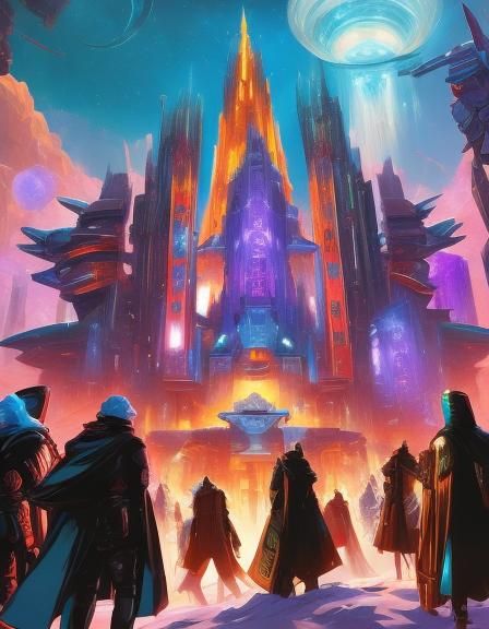 Heroic Androids and Robots in Sci-Fi Style