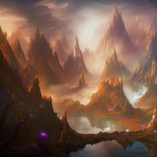 Fantastical Matte Painting with Deep Color