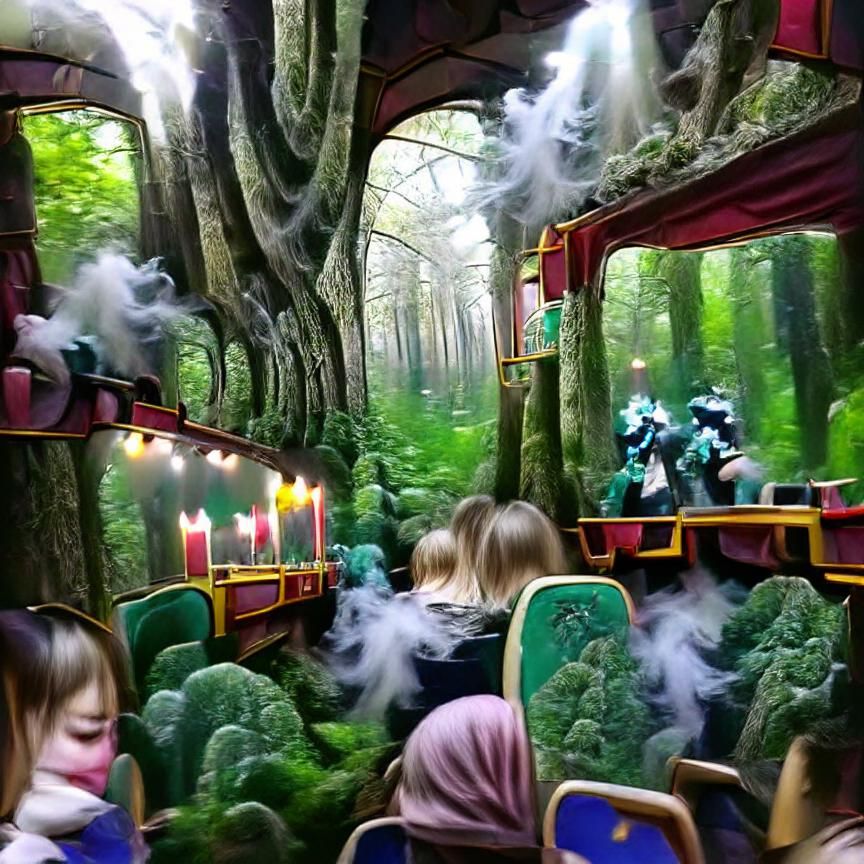 Lush Forest Scene with Sunlight