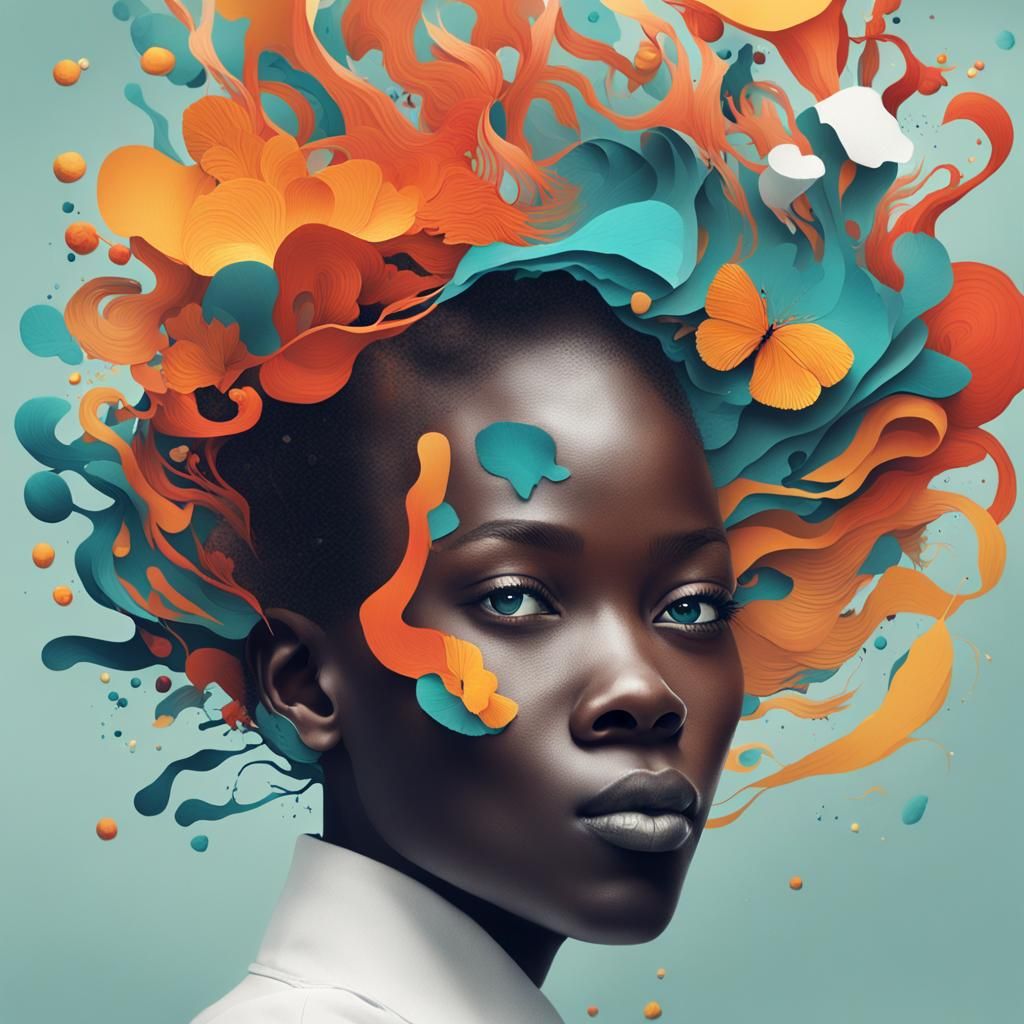 Aamito Lagum Portrait in Hyper-Realistic Cel Shading