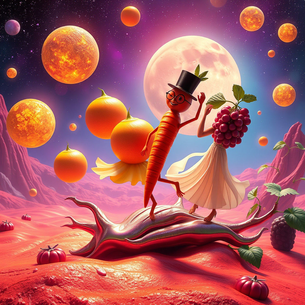 Fruits and Vegetables Perform on a Mystic Planet