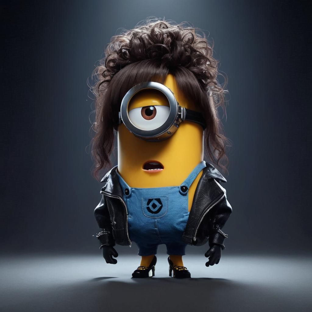 Minion Impersonates 80s Singer in 3D Anime Style