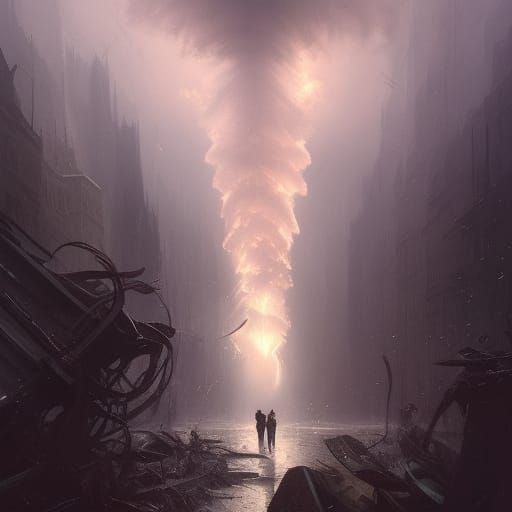 Tornado in Dark Fantasy Style, 8K Resolution