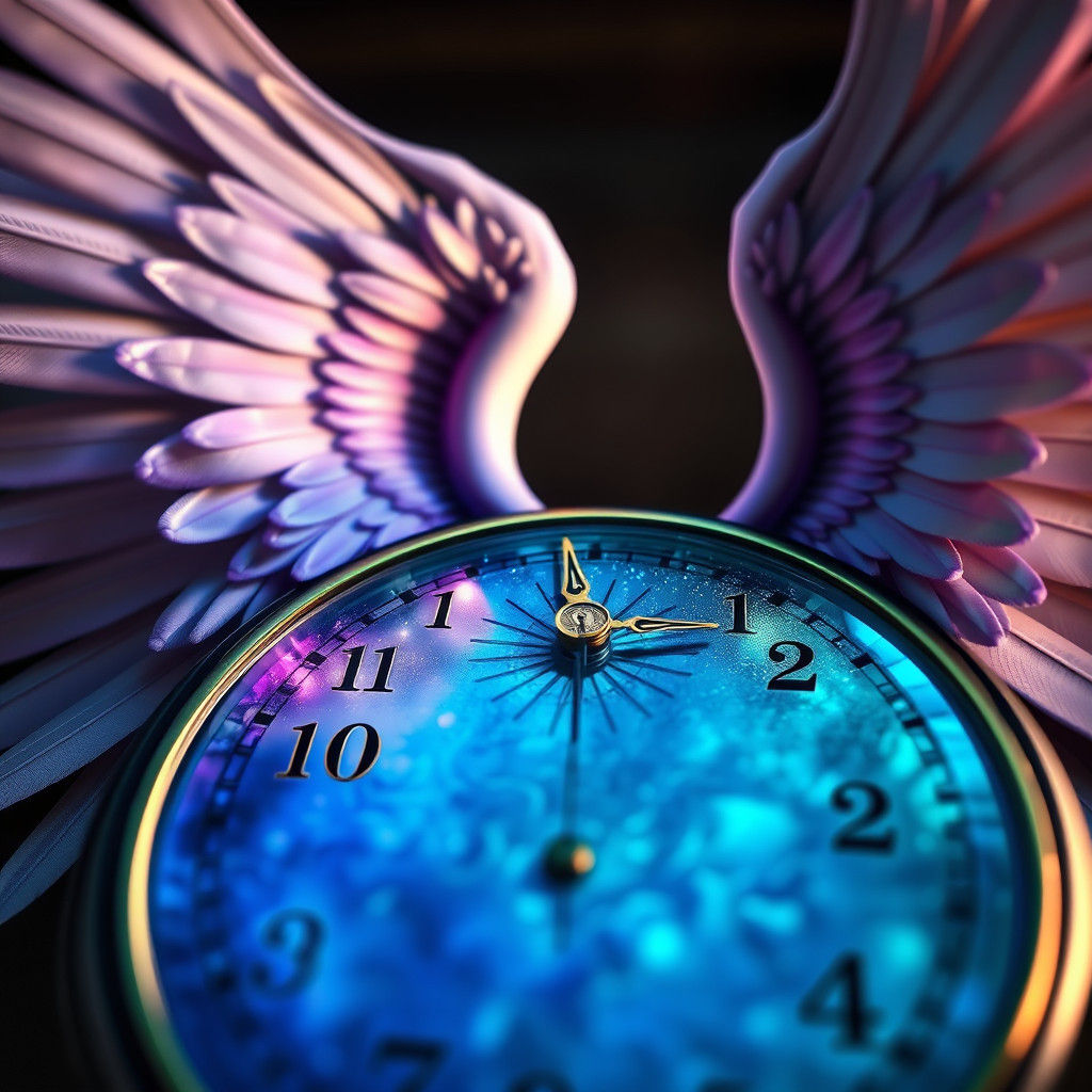 Majestic Clock with Wings in HDR