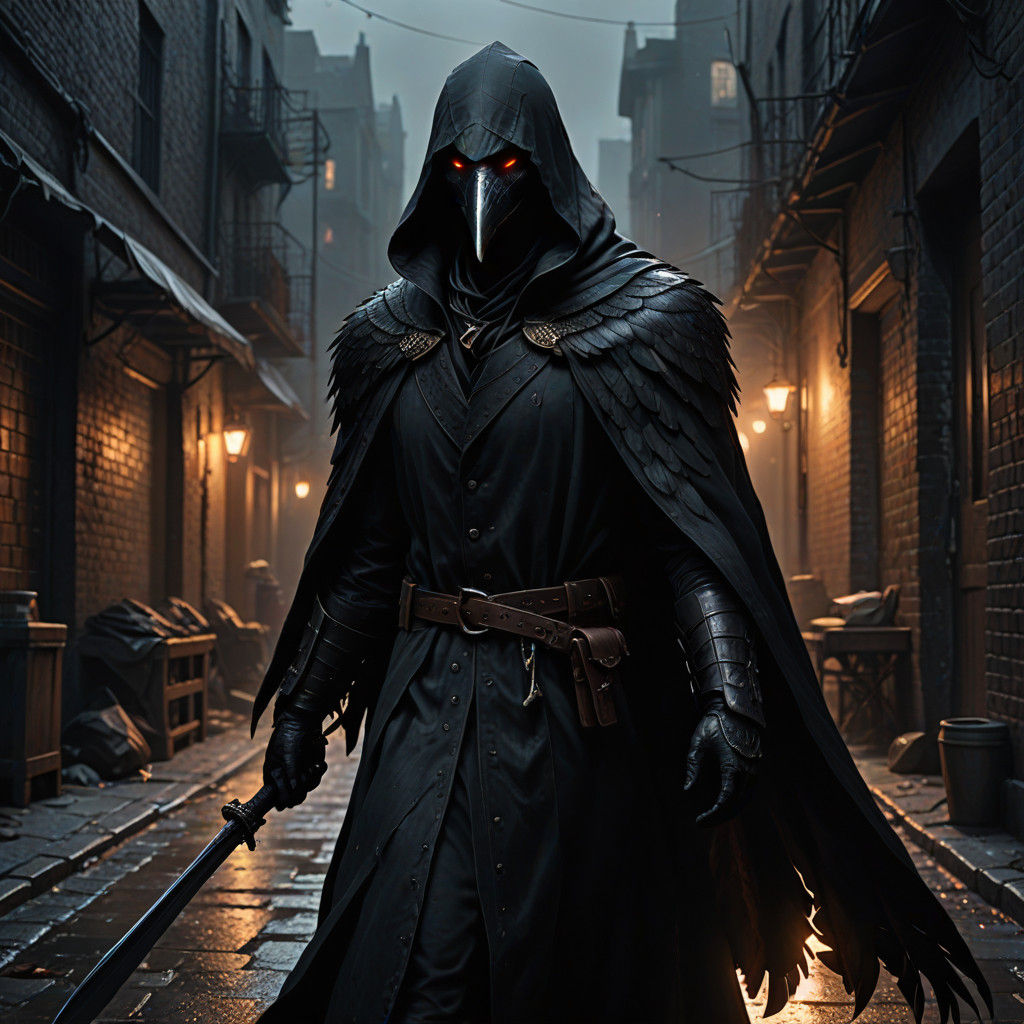 Dark Fantasy Duck Assassin in Midnight Shadows