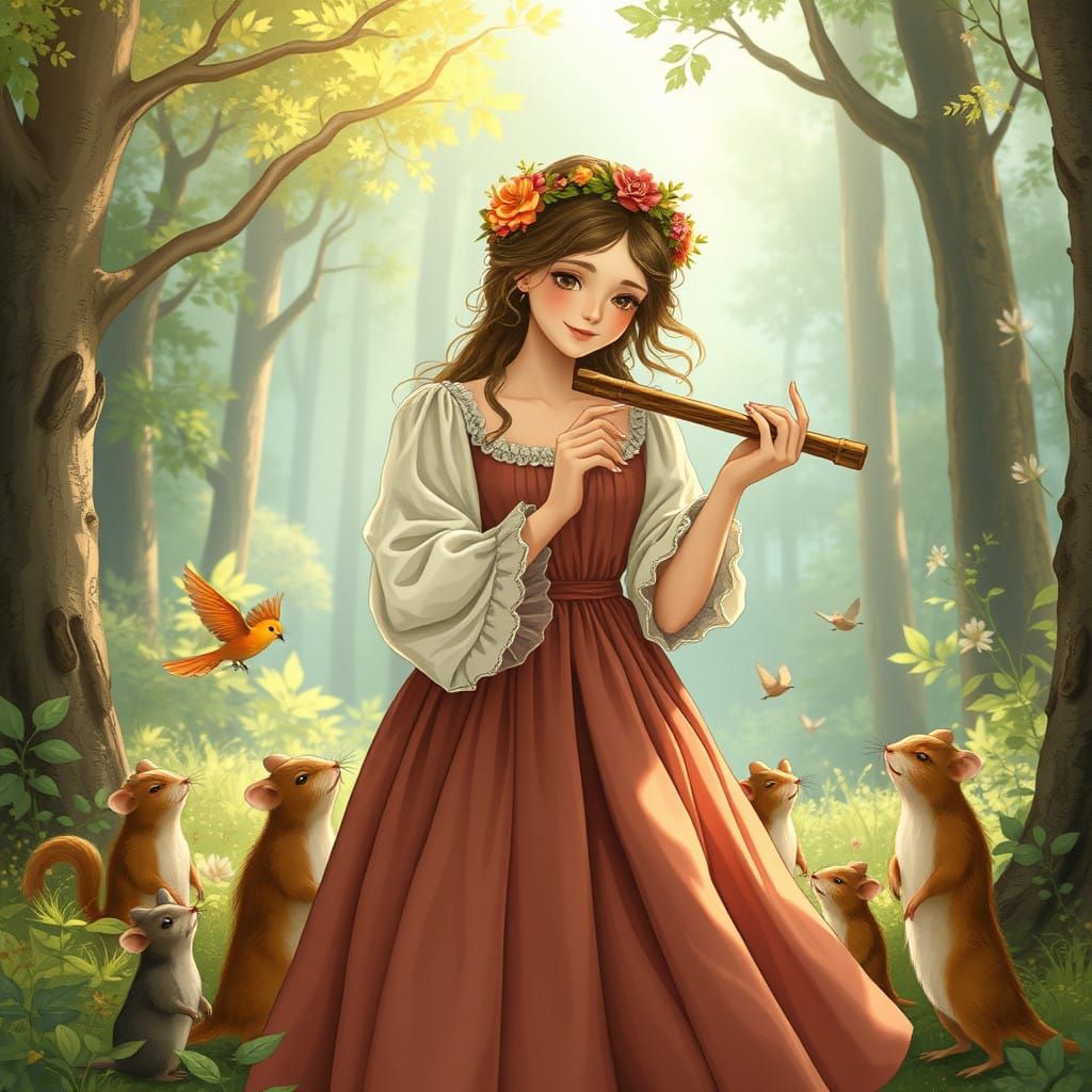 Enchanted Forest Melody in Whimsical Renaissance Style