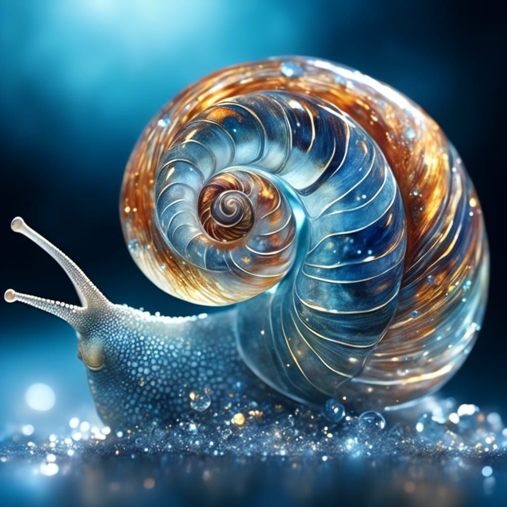 Watercolor Snail Shell Art: Whimsical Beach Scene