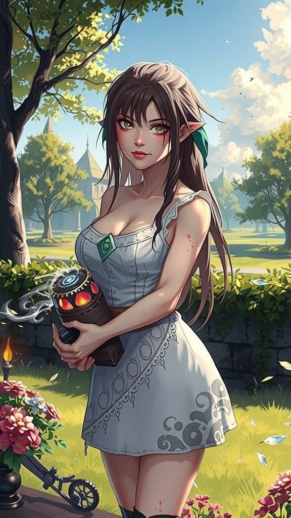 Gritty Halfling Mage in Dark Mystical Alleyway