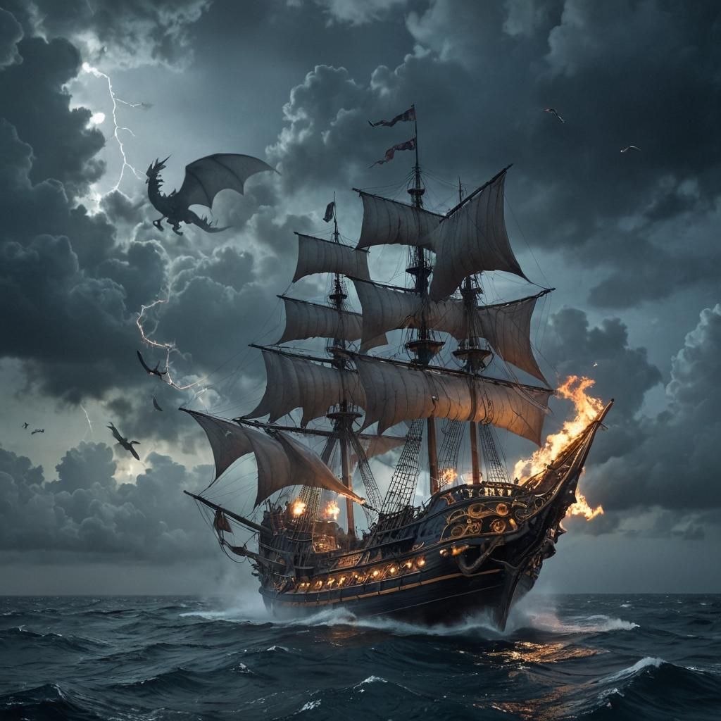 Dragon Cloud Attacks Pirate Ship Fleet
