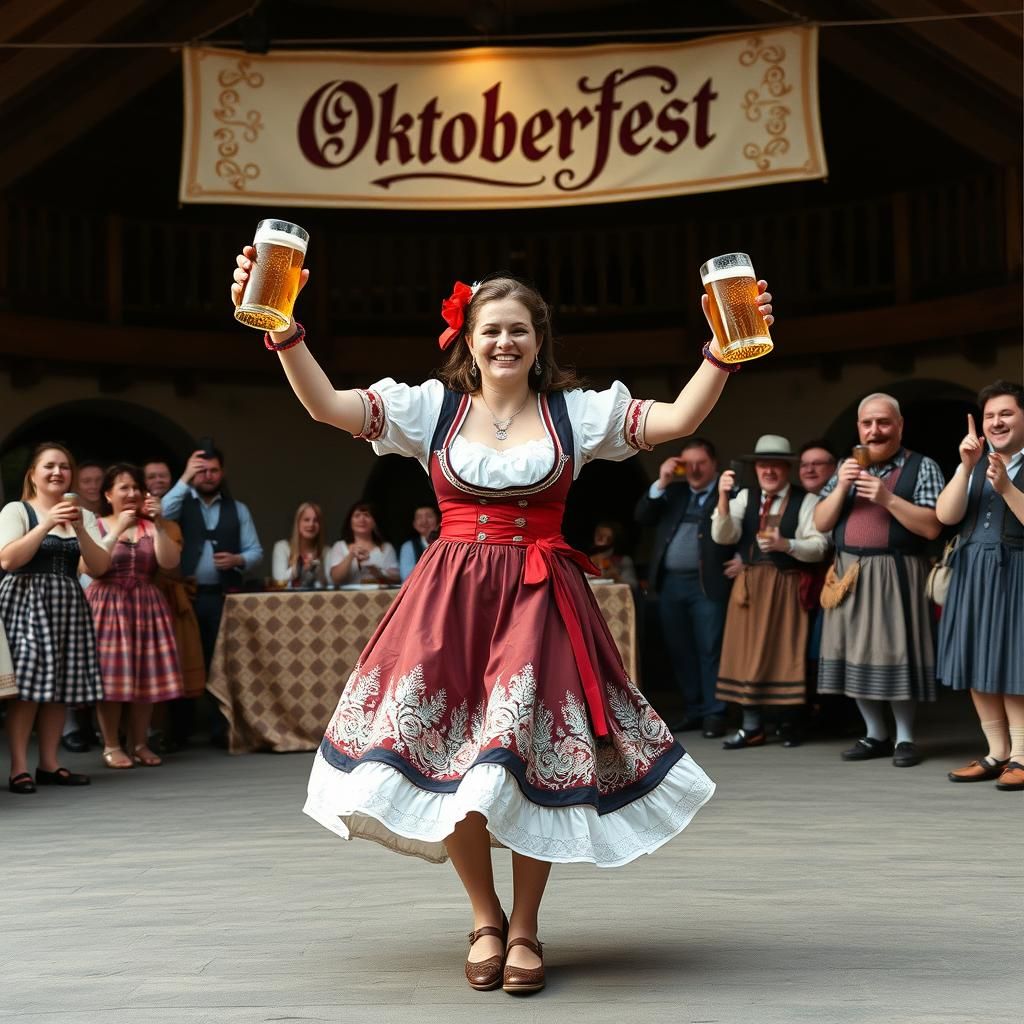 Oktoberfest Dancer in Dutch Costume