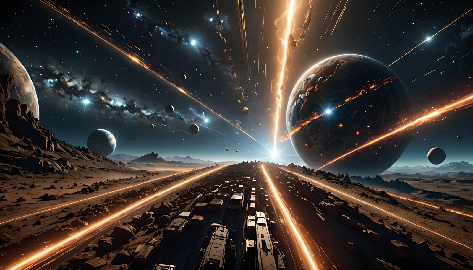 Photorealistic Light Speed Vision in Cosmic Space