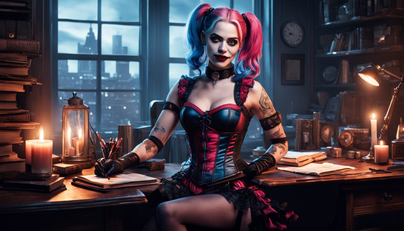 Harley Quinn Comic Book Art in Mark Brooks Style