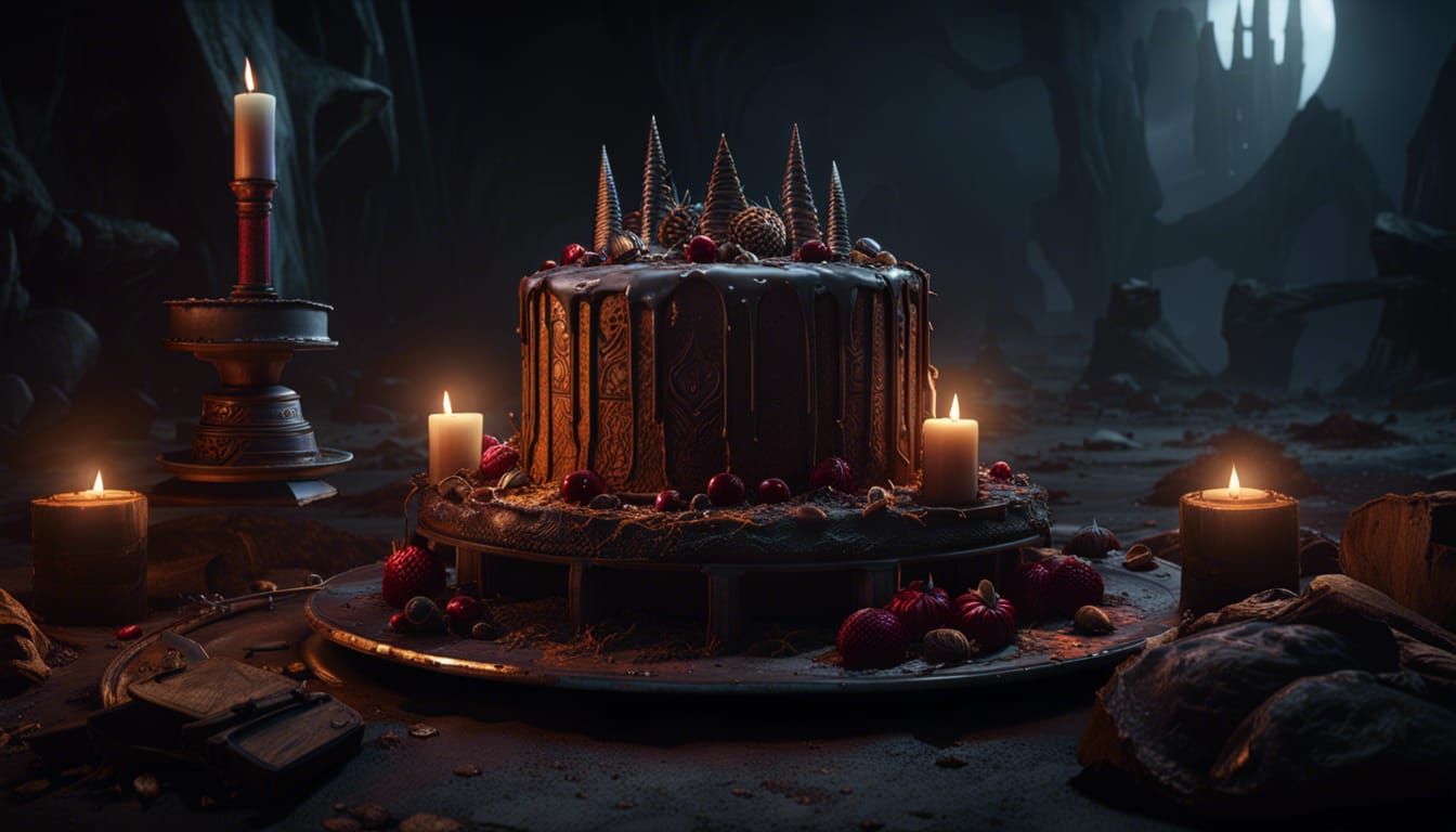 Gothic desolate wasteland cake