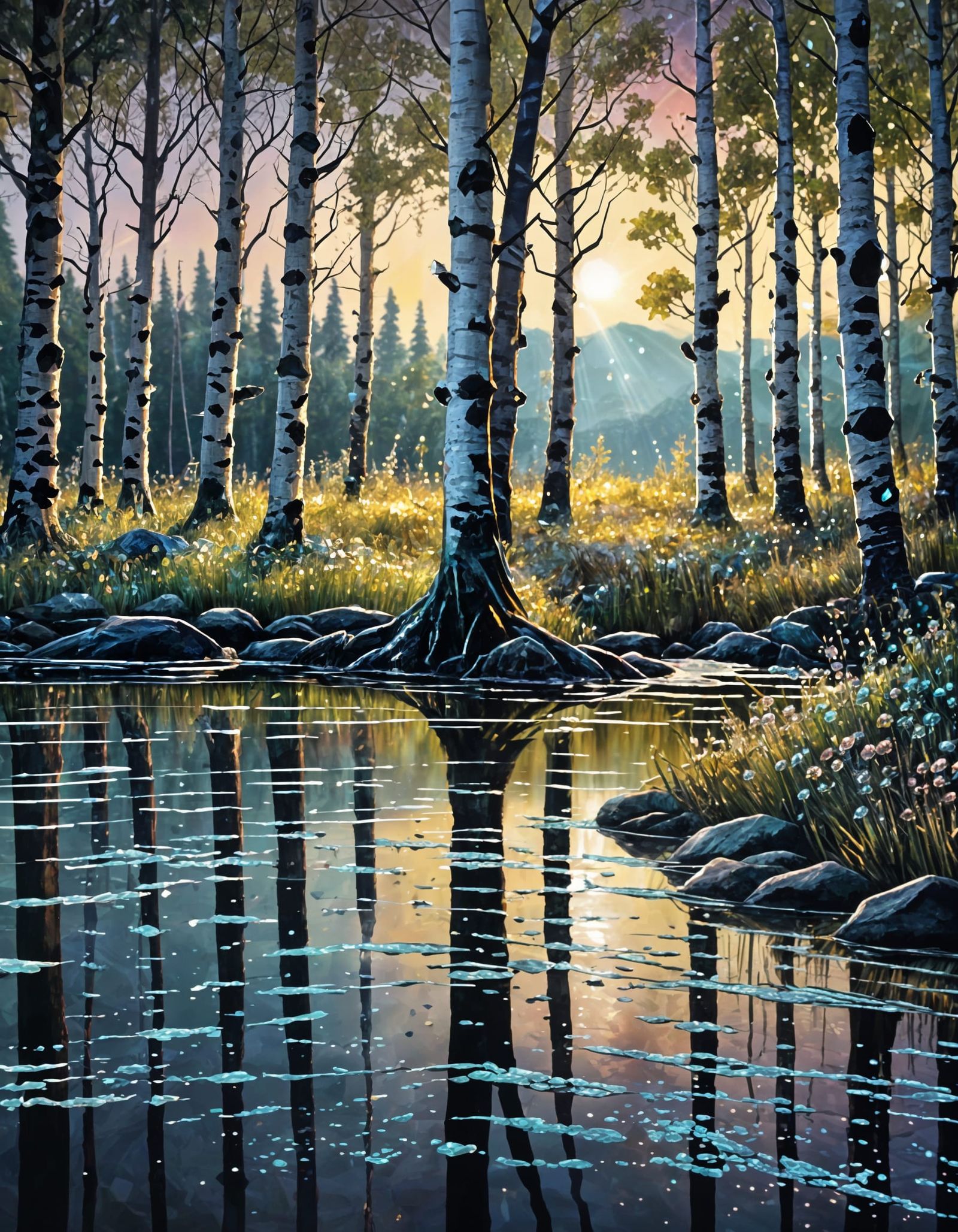 Ethereal Ocean Storms in Moody Oil Painting Style