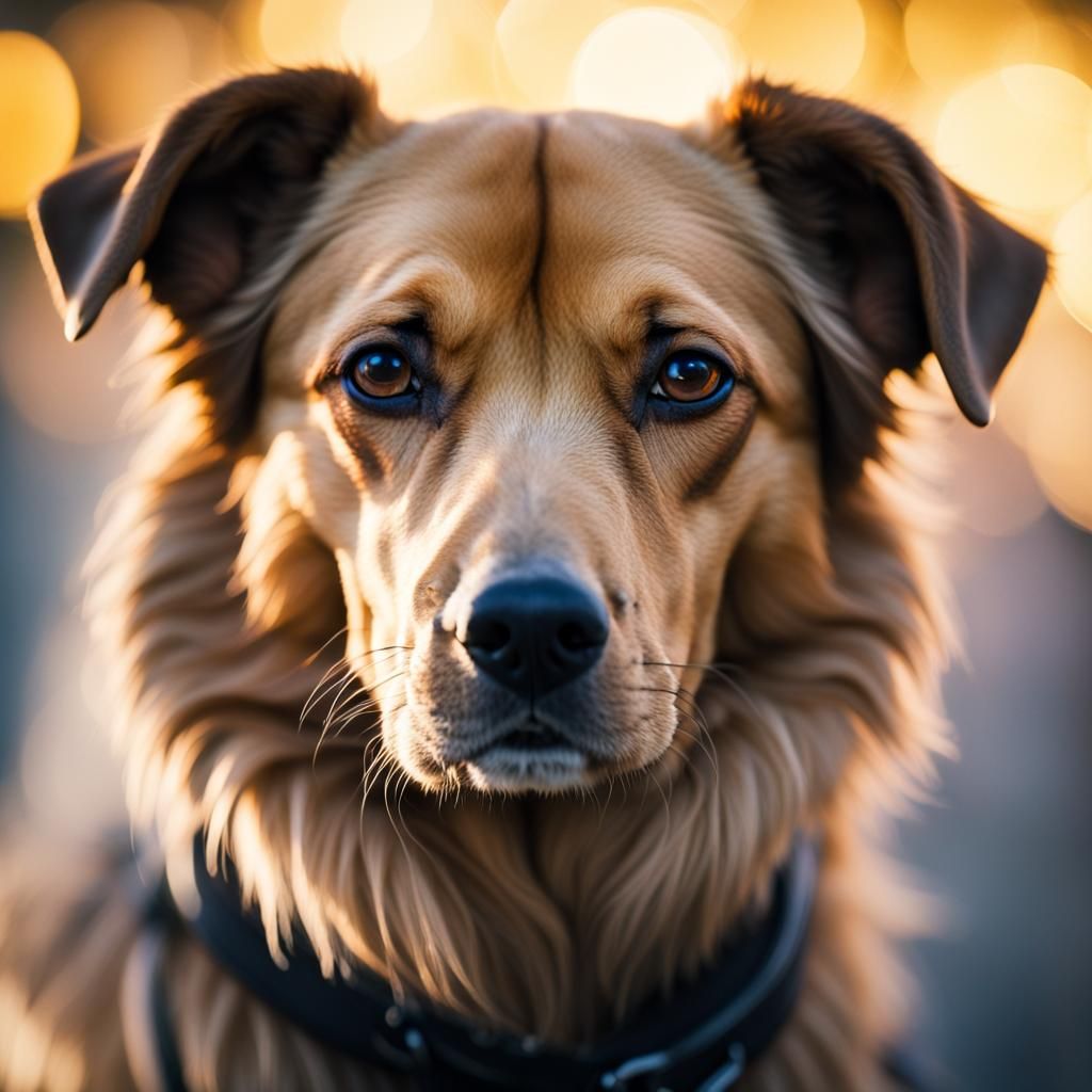 Jedi Dog Portrait in Professional Photography Style