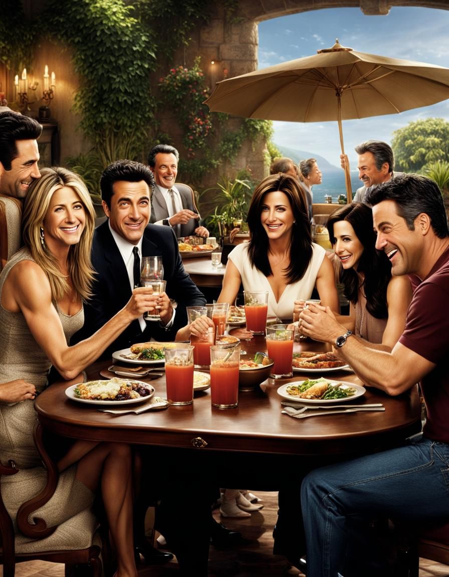 "Cheers" oops, "To Friends"