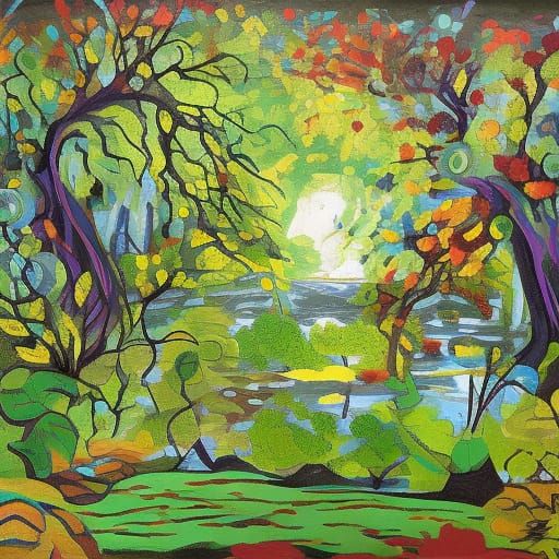 Paris Canals in Pop Art Style