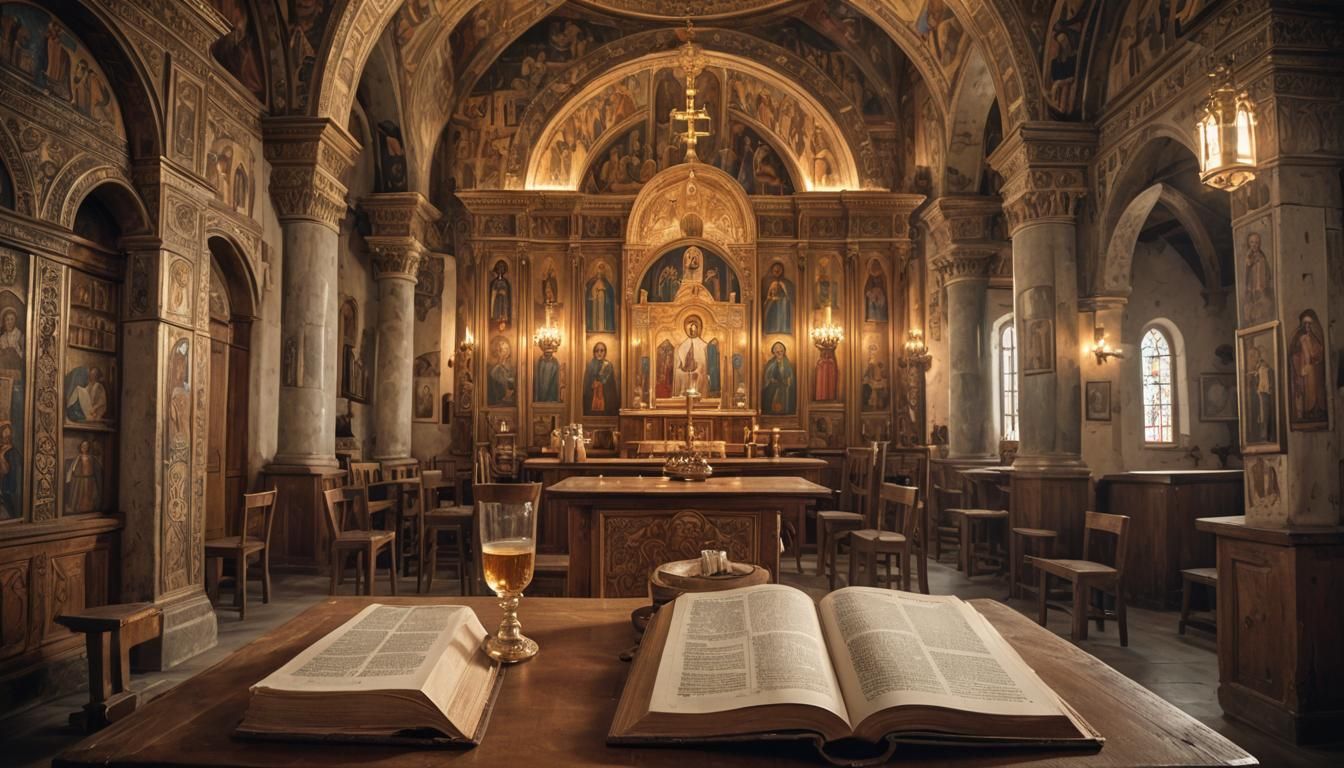 Orthodox Book in Church: Photorealistic 3D Render