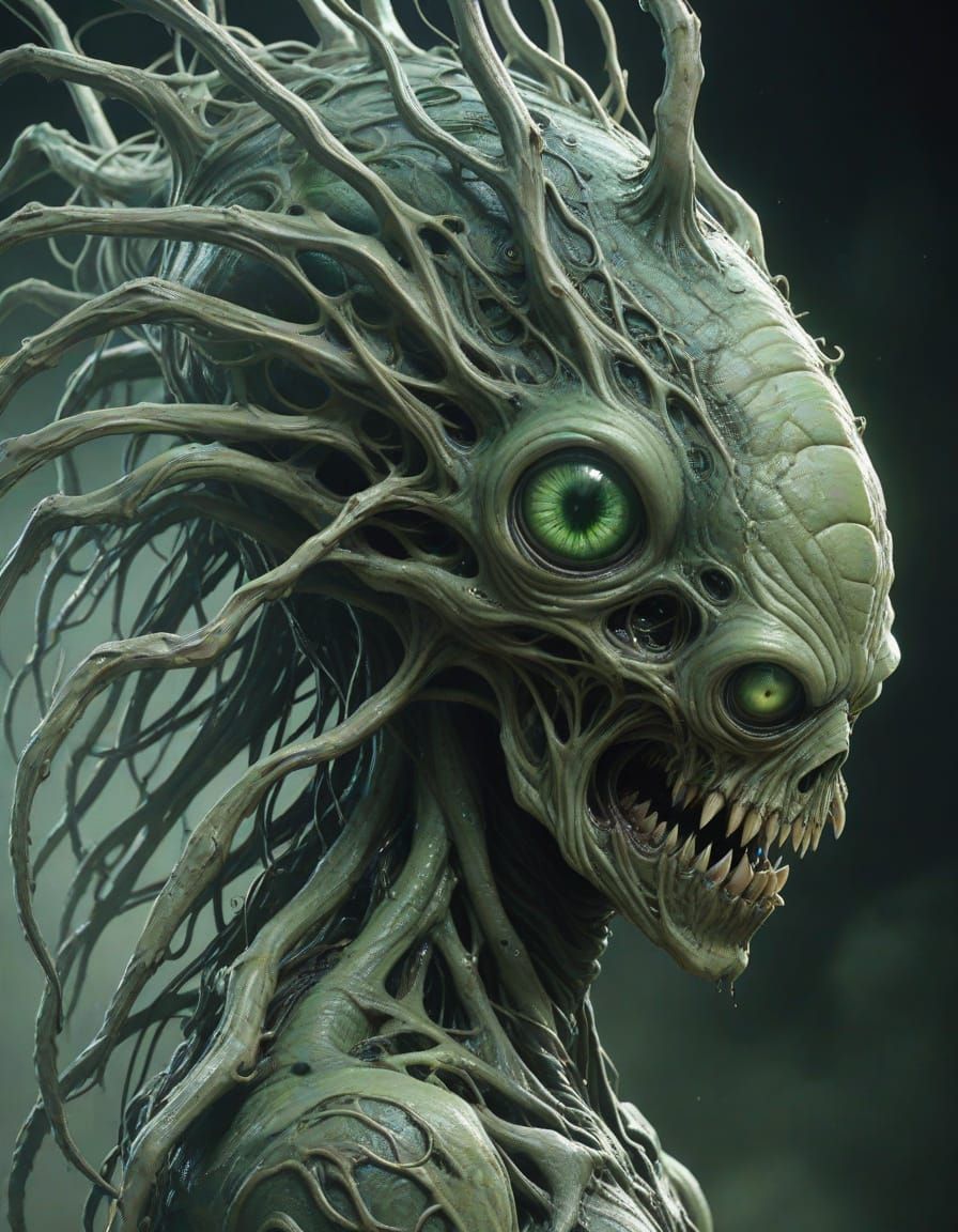 Eerie Creature Design in Dark Void