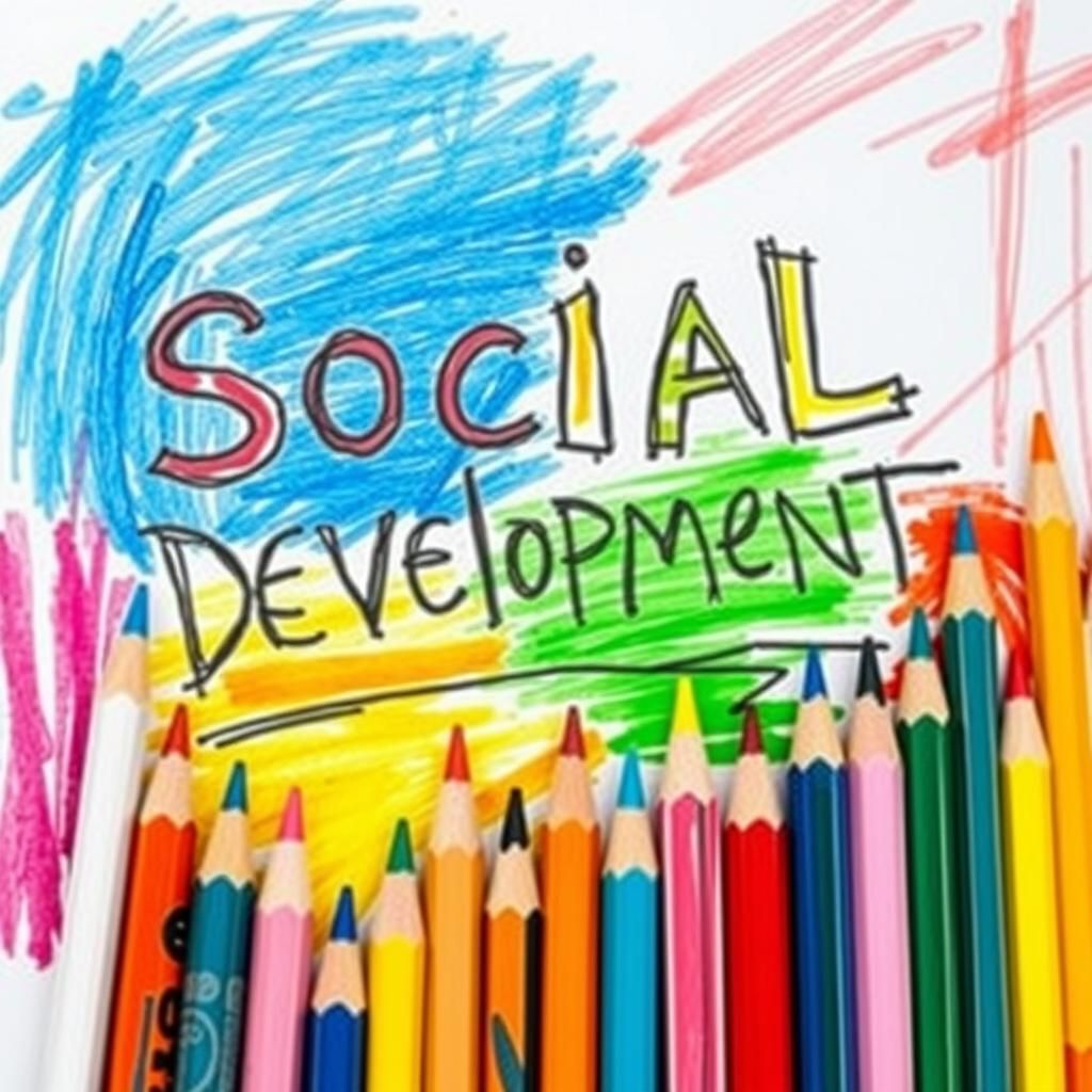Colorful Social Development Goals Drawing