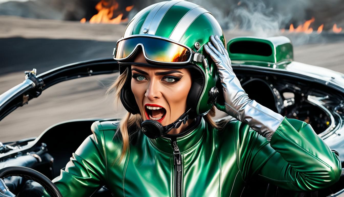Fiery Crash: Woman's Terror in Burning Race Car