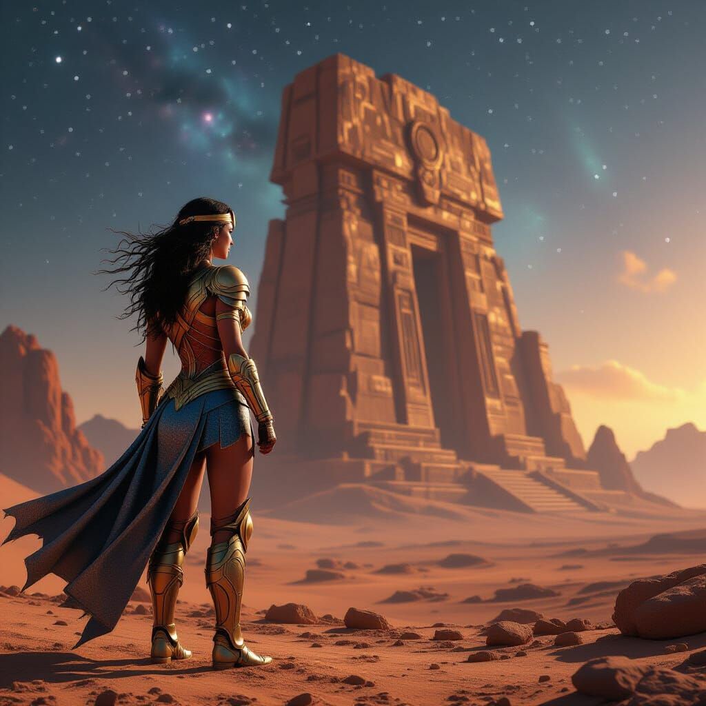 Wonder Woman Explorer on Alien Planet