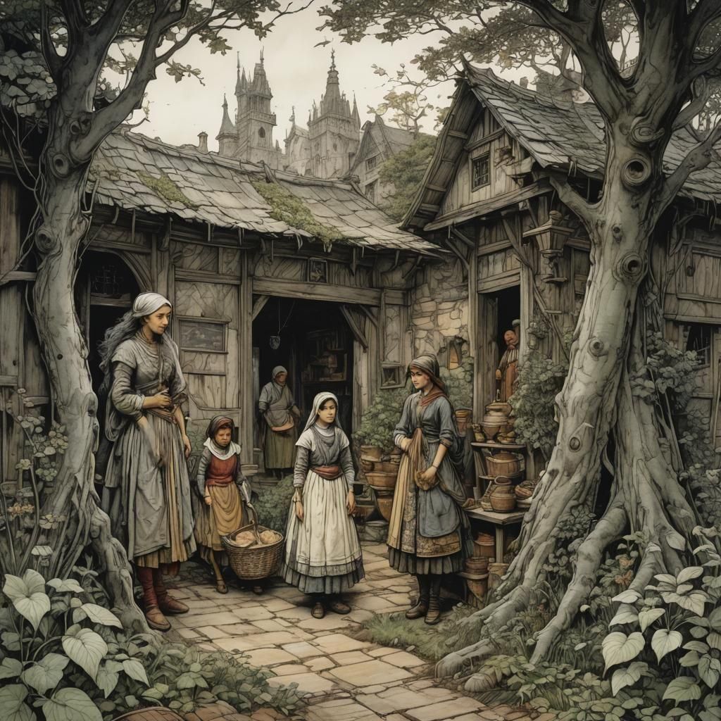 Detailed Illustration in Classic Storybook Style