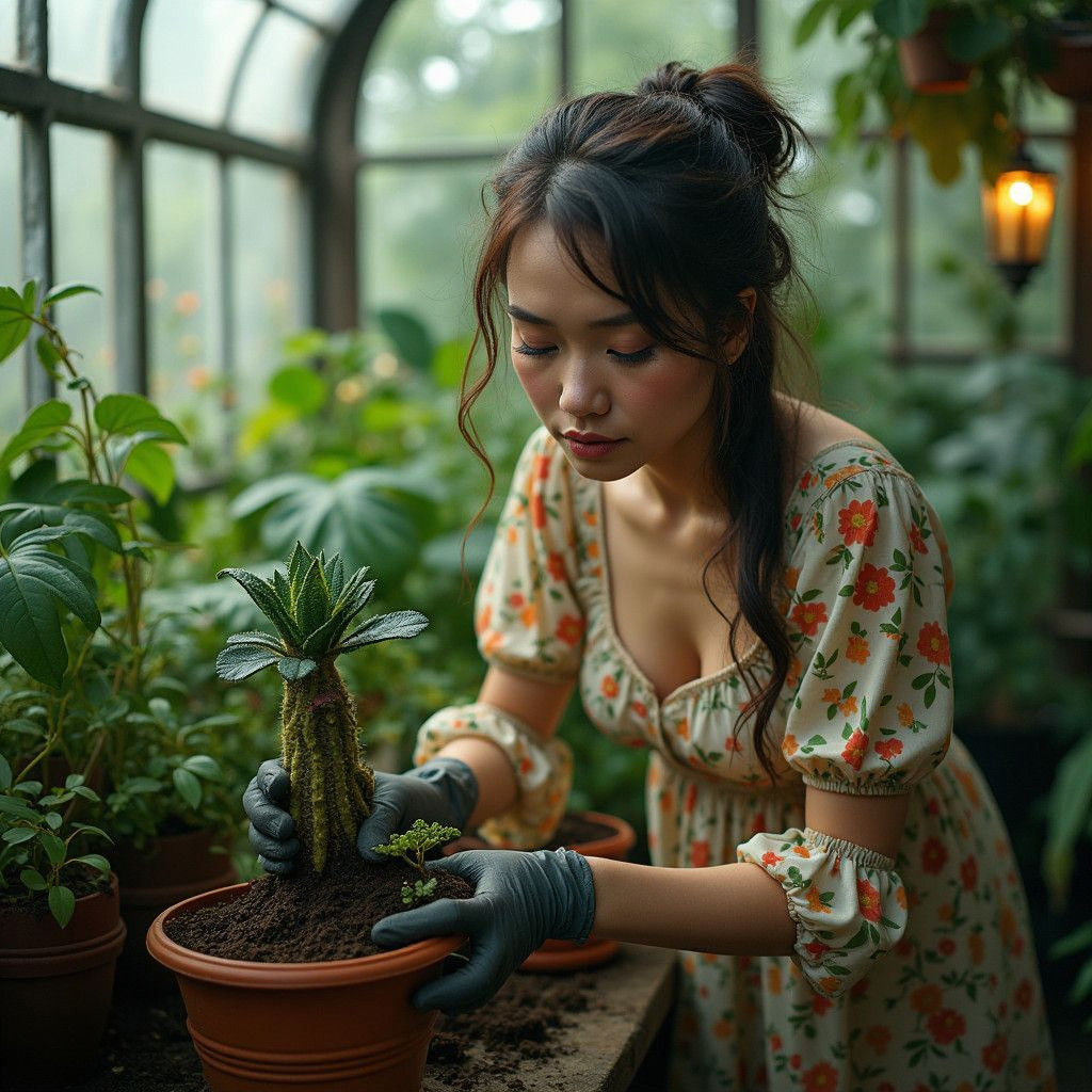 Manga Gardener Plants Screaming Mandrake in Greenhouse