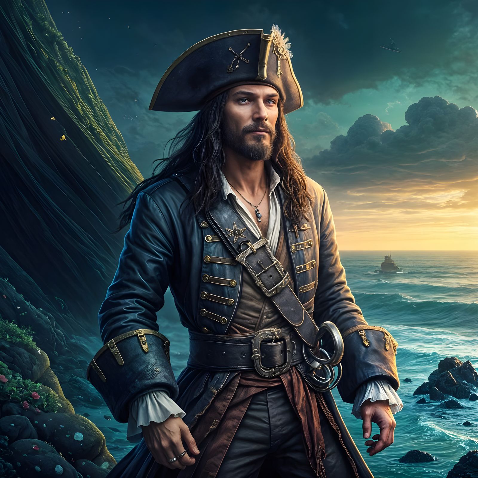 Pirate Life is More Fun: A Bright Fantasy Scene